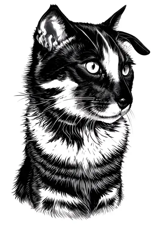 Dog And Cat Looking At Each Other Sillouet