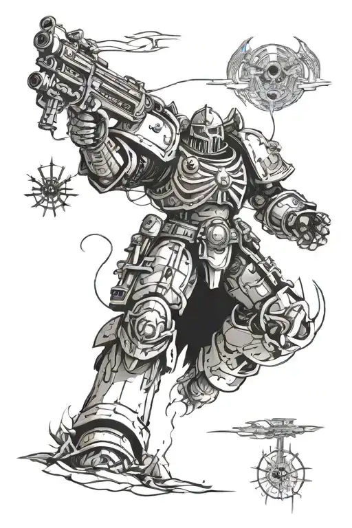 Warhammer 40K Character Surrounded