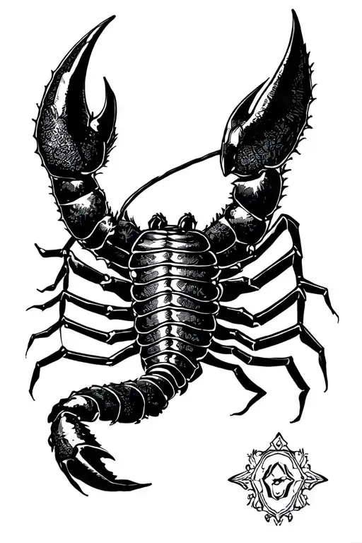 Scorpio Zodiac Tattoo Design Combining