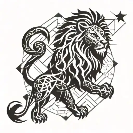 Incorporate The Lion And Sun Symbol From The Iranian Flag Into A Geometric Design