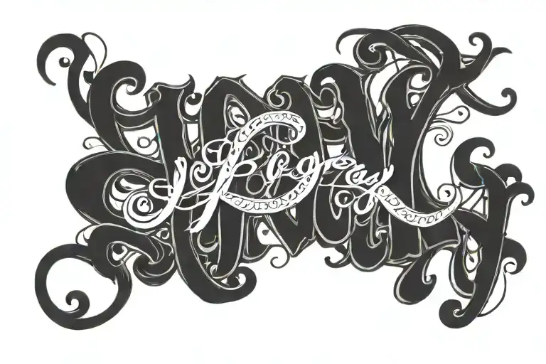 The Word Lofgren In Fancy Script Lettering