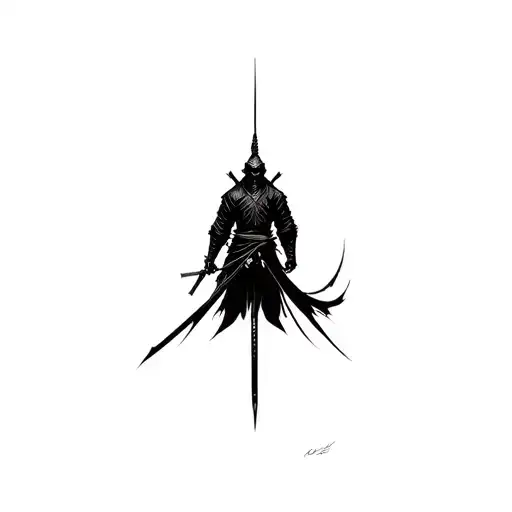 All Black Ronin Silhoutte Small
