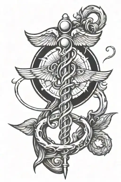 Caduceus Staff Symbol