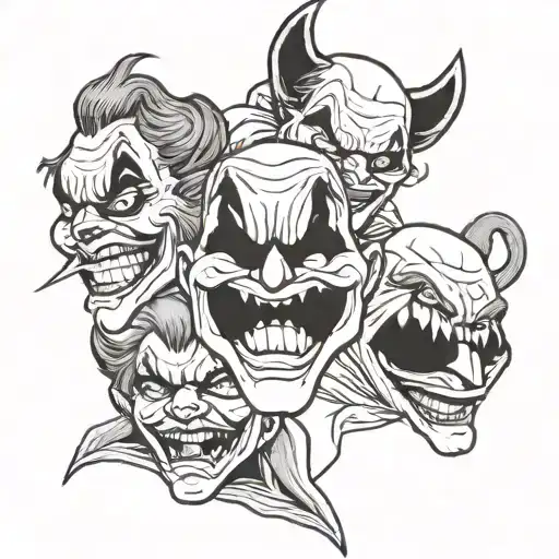 3 Joker Faces 1 Crying 1 Laughing 1 Angry