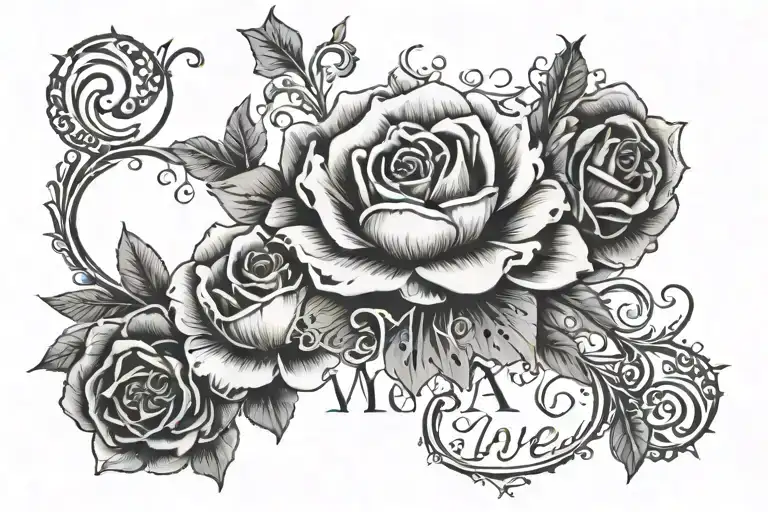 Create A Tattoo That Includes The Inscription Alena Is My Love