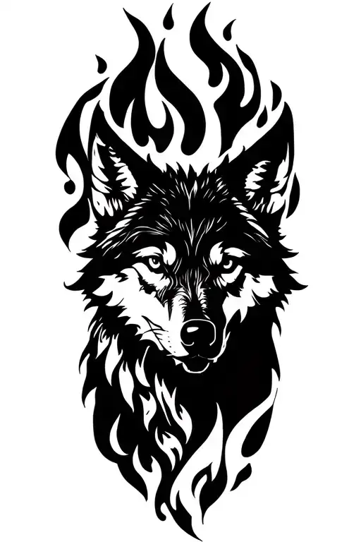 Wolf And Fire