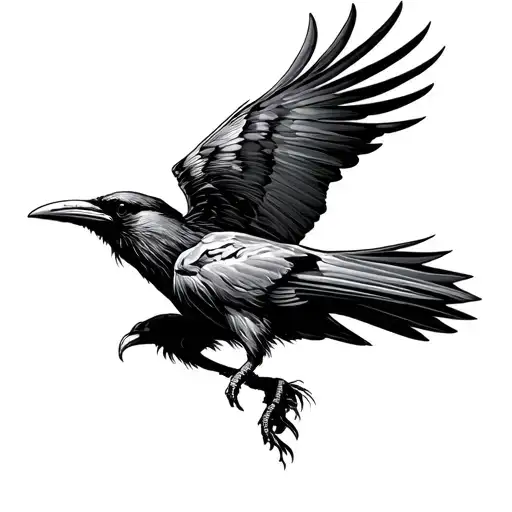 Raven Flying
