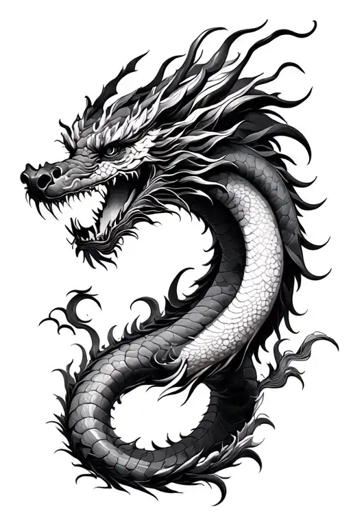 Black Japanese Dragon