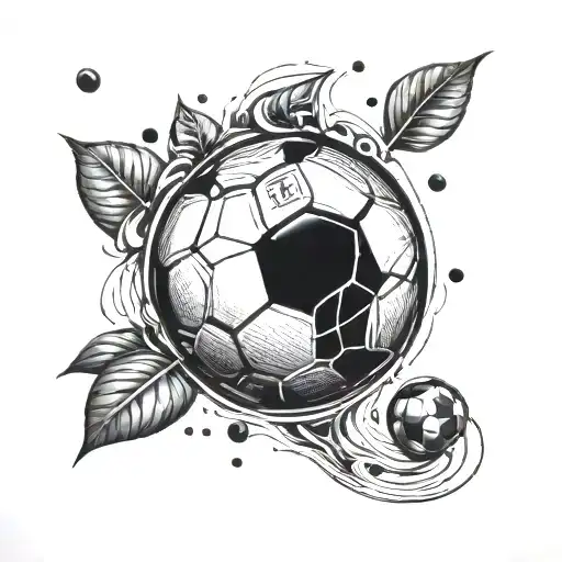 A Coffee Bean Morphing Into A Soccer Ball On A Coastline Background