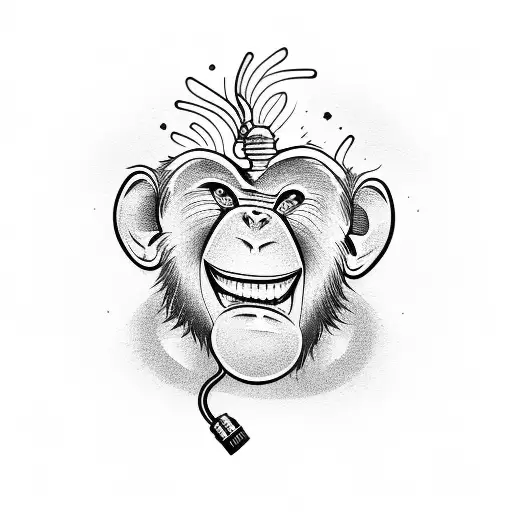 Monkey Holding Bulb