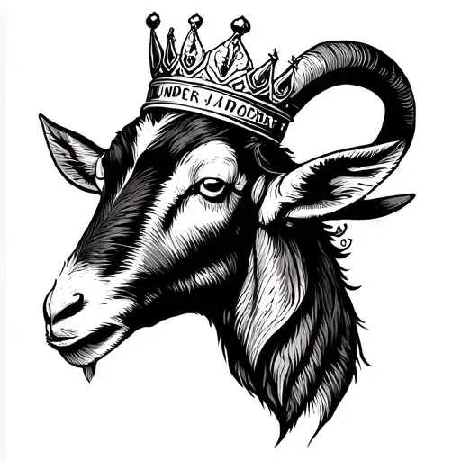 Goat With A Crown That Says Undergoat