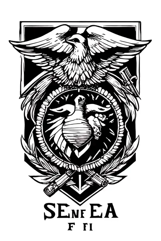 Semper Fi Ega Symbol On Forearm
