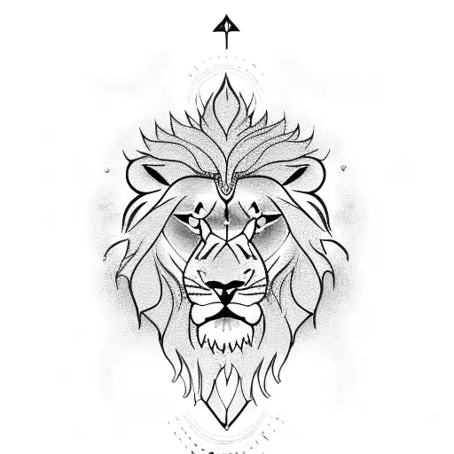 A Powerful Lion On A Motorcycle With A Banner That Says 'Never Give Up'