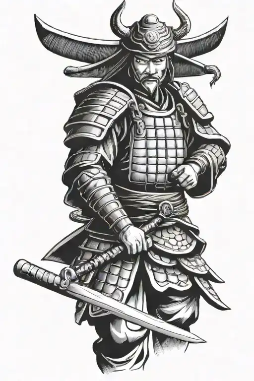 Samurai Warrior Holding