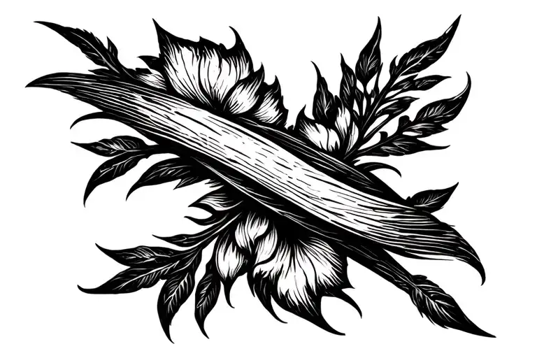 Simple Band Fore Arm Tattoo With Primarily Black Color In It