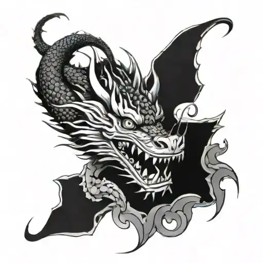 Japanese Black Dragon Forearm Coverup