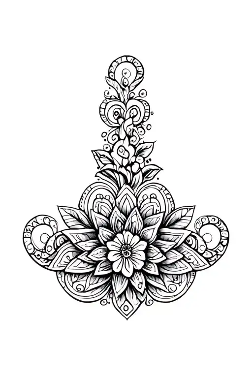 Ornament Tattoo Massive Simple Black And White