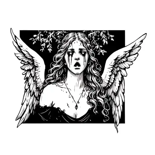 Angel Crying Under A Poison Tree