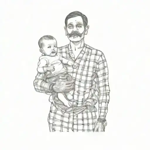An Indian Man Holding A Baby