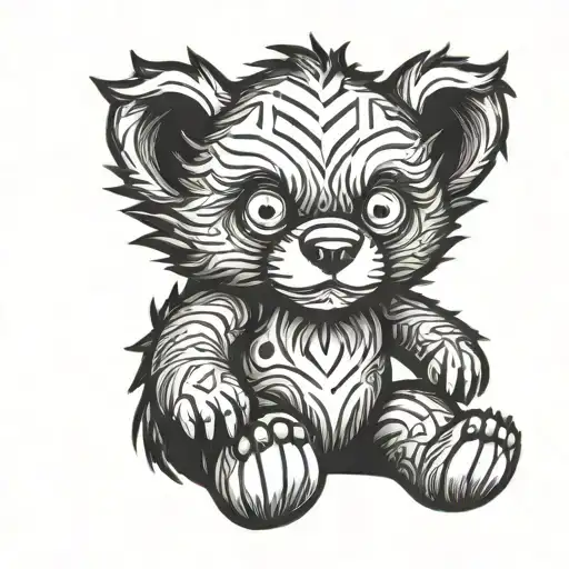 Werewolf Teddy Bear Sitting
