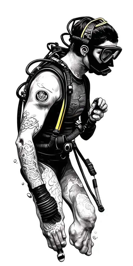 Scuba Diver Exploring