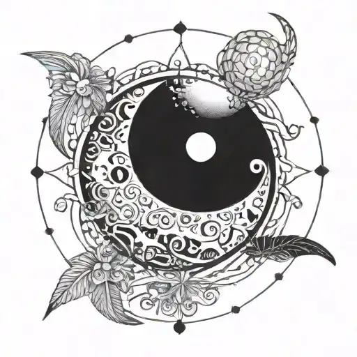 Sun And Moon Phases Intertwined