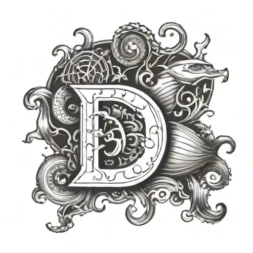 Marine Ocean With E Letter