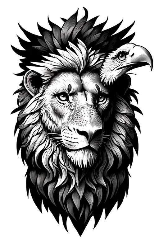 Lion And Eagle