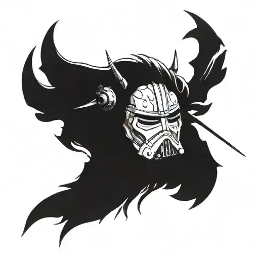 A Tattoo Design Combining Elements From Star Wars And Warcraft