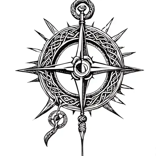 Sail Anchor Norse Celtic Compass