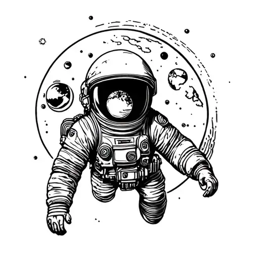 Earth And Space Astronaut