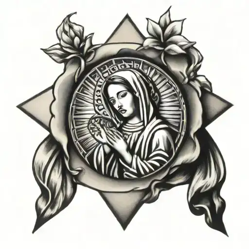 Virgin Mary In A Lottery Card