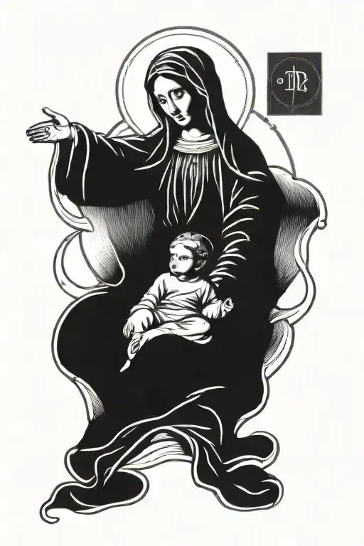 Virgin Mary In A Card