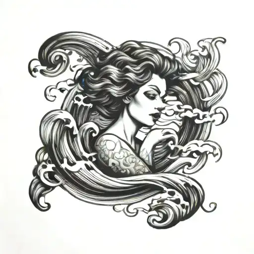 Siren In Water Waves