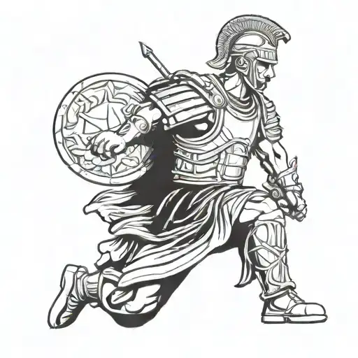 Roman Soldier Holding