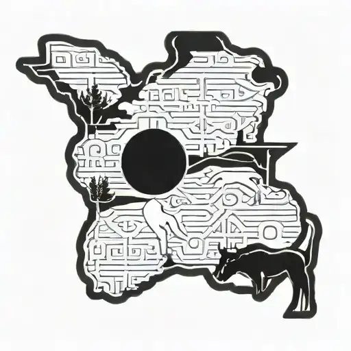 Tennessee State Outline With A Silhouette Of A Cowboy Roping A Steer In The Background
