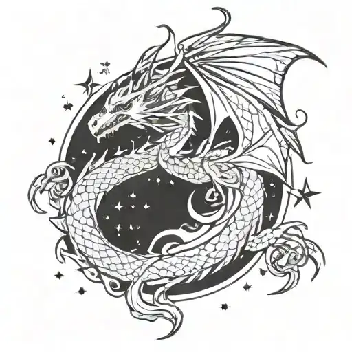 Dragon And Stars