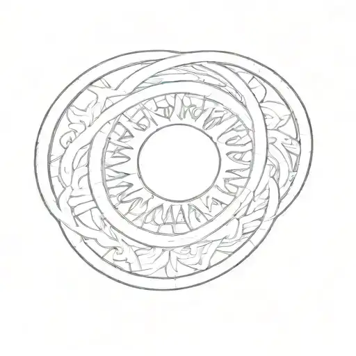 A Circle With A Sun In The Middle