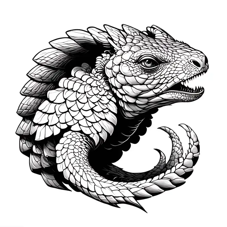 Pangolin Tattoo Design