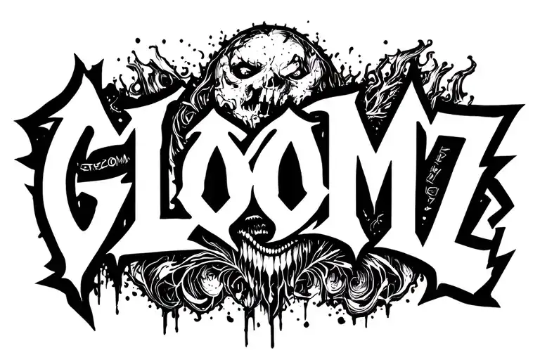 The Name Gloomz With Gloomy Background