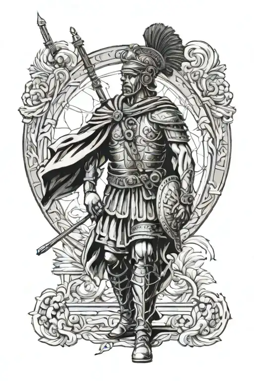 Roman Soldier And Italian Heritage