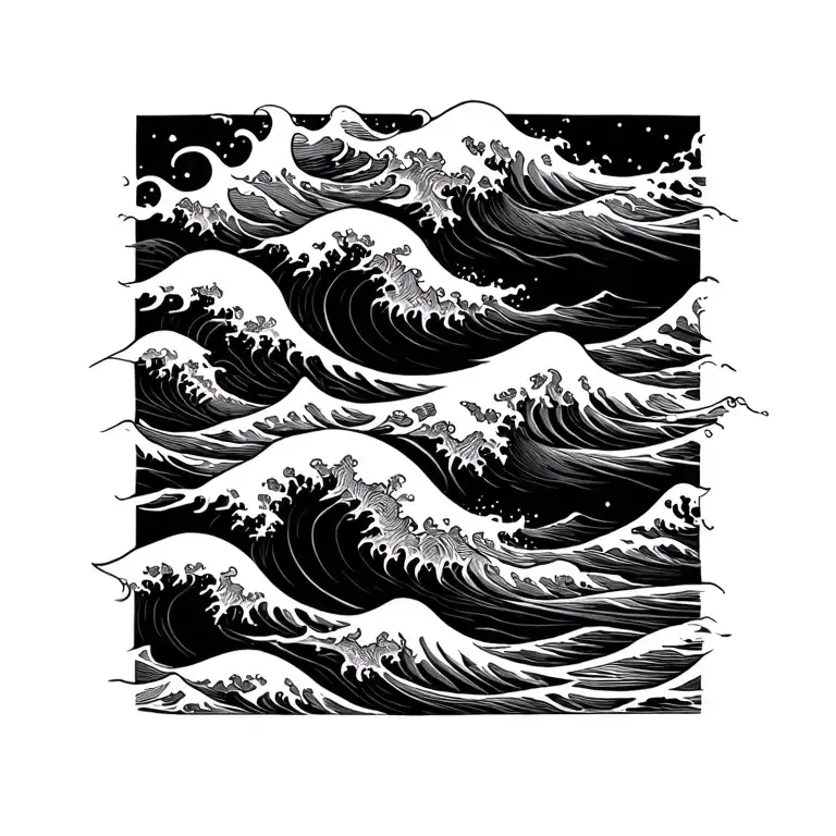 Waves Representing The Client's Love For Travel