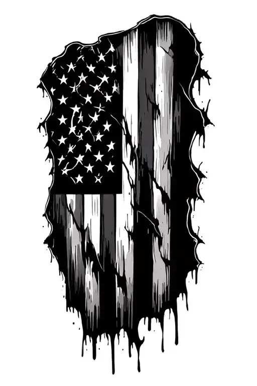 Tattered American Flag
