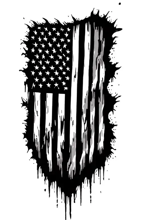 Tattered American Flag