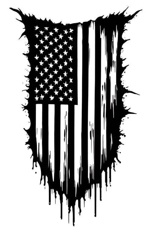 Tattered American Flag
