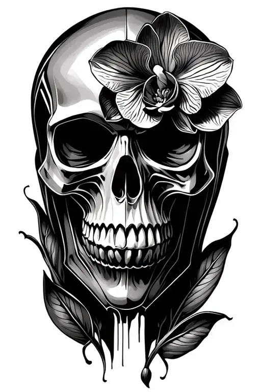 A Cardassian Skull And Orchid Flower