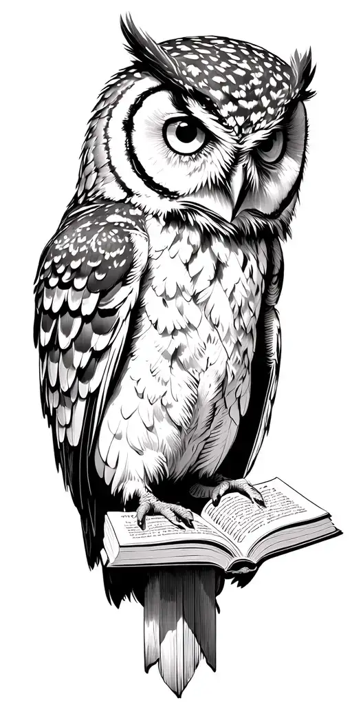 Owl Reading A Book