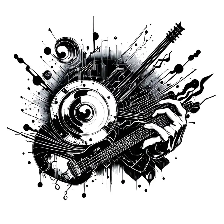 Dark Techno Music Playing