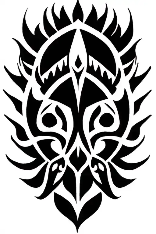 8 Pointed Tribal Tattoo Spearheaded Tips