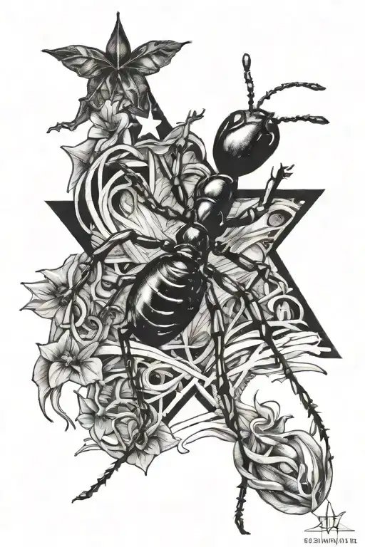 Ant Walking Through Adversity To A Star